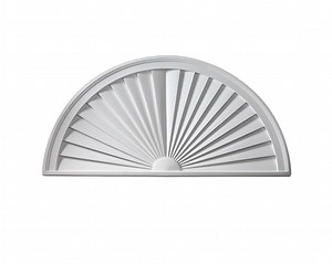Pediment Half-Round Sunburst