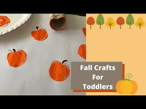 Fall/Autumn Crafts for Toddlers and Kids | Pumpkin Craft | Fall craft ideas | Finger painting craft