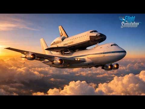 NASA B747 Space Shuttle Carrier Full Taxi & Takeoff Cinematic View