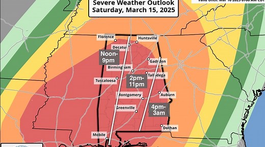 James Spann: Dangerous severe weather threat ahead for Alabama - Alabama News Center