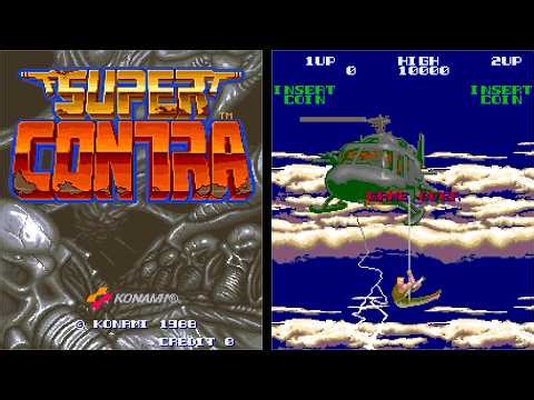 Super Contra (Arcade/1988/Konami) - Intro/Attract Mode - HD - 60fps