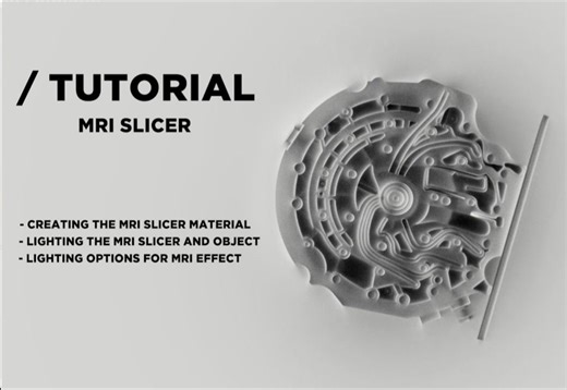 C4D教程《C4D+RS渲染 创建 MRI SLICER 效果》