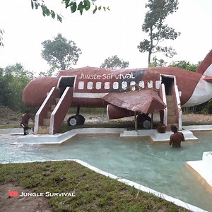 3.2M views · 17K reactions | Two Men Build Aircrafts And Build Beautiful Swimming Pool | Jungle Survival | Facebook