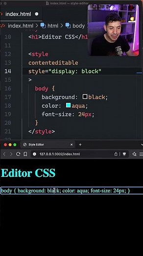 Did you know this HTML trick? You can create a CSS editor on any page.\n\nYou use the styl tag.