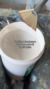 Landscape Painting Rendered in 100% White