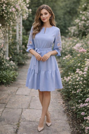 Short Blue Prom Dress With Embroidery, Emerald Mini A-line Dress, Cute Homecoming Dress, Graduation Party Outfit - Etsy