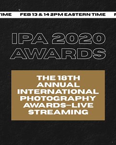 𝐏𝐥𝐞𝐚𝐬𝐞 𝐣𝐨𝐢𝐧 𝐮𝐬 𝐟𝐨𝐫 𝐭𝐡𝐞 𝟏𝟖𝐭𝐡 𝐀𝐧𝐧𝐮𝐚𝐥 𝐈𝐧𝐭𝐞𝐫𝐧𝐚𝐭𝐢𝐨𝐧𝐚𝐥 𝐏𝐡𝐨𝐭𝐨𝐠𝐫𝐚𝐩𝐡𝐲 𝐀𝐰𝐚𝐫𝐝𝐬—𝐋𝐢𝐯𝐞 𝐒𝐭𝐫𝐞𝐚𝐦𝐢𝐧𝐠!⁣ ⁣ The ceremony will be streaming online and available to watch in the Facebook Event of IPA, YouTube and on LinkedIn. ⁣ ⁣ 𝐃𝐚𝐭𝐞𝐬 𝐚𝐧𝐝 𝐓𝐢𝐦𝐞⁣ ⁣ Professional Categories: Saturday 13th of February, 2021. ⁣ Non-Professional / Student Categories: Sunday 14th of February, 2021.⁣ Both events will start at ⁣ 11:00 in Los Angeles (PST)⁣ 14:00