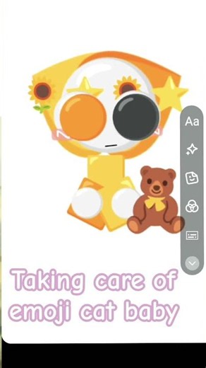 Taking care of the emoji cat baby #emojicat #emoji #emojicatbabycare #cutecat #fypシ