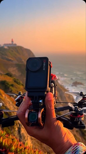 DJI on Instagram: "Capturing those cliffside vibes with amazing colors and detail on the #OsmoAction5Pro 📸🌅 Get more color depth with its 10-bit D-Log M, while the next-gen 1/1.3″ sensor delivers incredible 4K/60fps low-light video with 13.5 stops of dynamic range! Created by @maia.visuals #DJI #osmo #actioncamera #FPV"