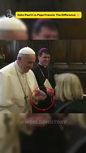 John Paul II vs Pope Francis: Respect or Distance? 😮#popefrancis #shorts #popejohnpaul #christian
