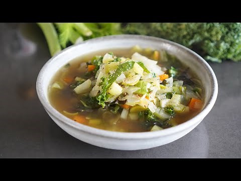 Detox soup recipe after the holidays, to make one or two evenings a week.