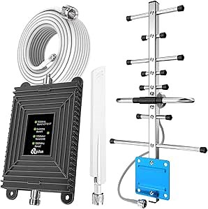 Cell Phone Booster for Home Boosts 5G 4G LTE 3G and 2G, Supports All U.S Carriers: ATT Verizon Sprint and More, Outdoor Directional and Indoor Omni-Directional Antenna Kits, FCC Approved