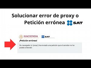 Resolve proxy error or erroneous request on the SAT portal