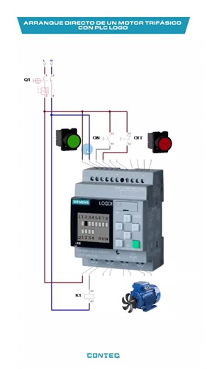 Arranque Directo de Motor Trifásico con PLC LOGO