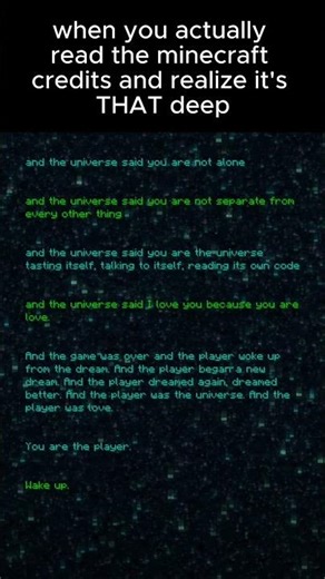 "and the universe said you are not alone" dang bro 😭 #minecraft #minecraftmemes #mc #meme #relatable