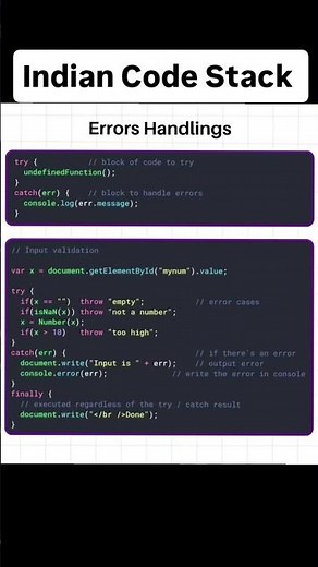 Error Handling in JavaScript | Try, Catch & Finally Explained