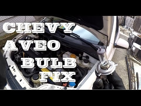 How to change Headlight bulb Chevrolet Aveo
