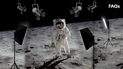 Buzz Aldrin and Neil Armstrong put a flag on the moon. Here's what you can and can't see in the iconic photo