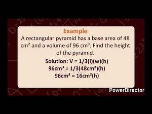 Volumes of Rectangular Pyramids