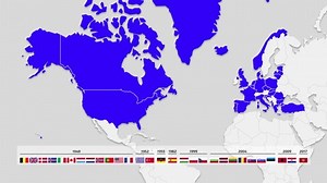 map NATO with history of expansion