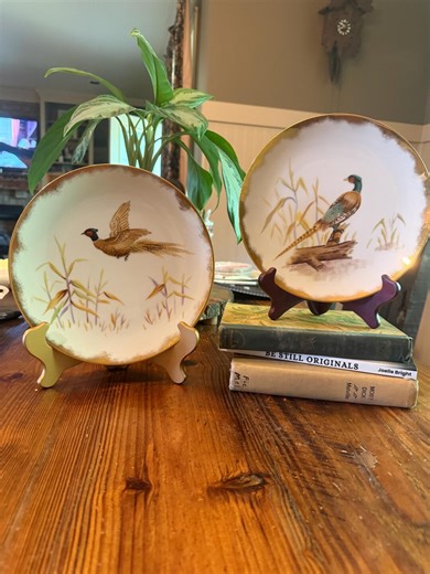 Vintage Lefton China Ring-necked Pheasant Plates E2170 | Hand Painted Gold Trim Wall Decor | Rustic Lodge Cabin Hunting Wall Art Set - Etsy