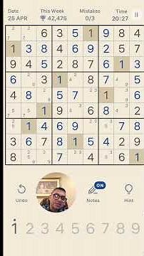 Daily Sudoku Challenge - Less than 2% of Players will be able Spot this - 25.Apr #sudoku #relaxation