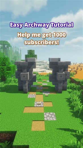 Easy Archway Tutorial #minecraft #shorts #buildingtutorials