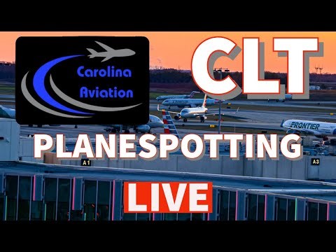 🔴LIVE 4K PLANE SPOTTING FROM: CLT CHARLOTTE DOUGLAS INT🔴