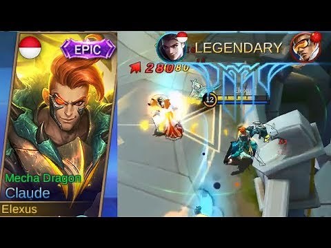 Claude Epic Skin MECHA DRAGON Full Legendary Gameplay - Mobile Legends