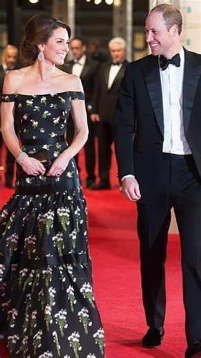 Princess of Wales Stuns at BAFTA Red Carpet Timeless Black Floral Gown Moment