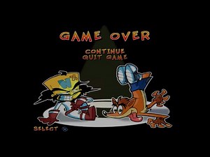 Crash Twinsanity Game Over Screens