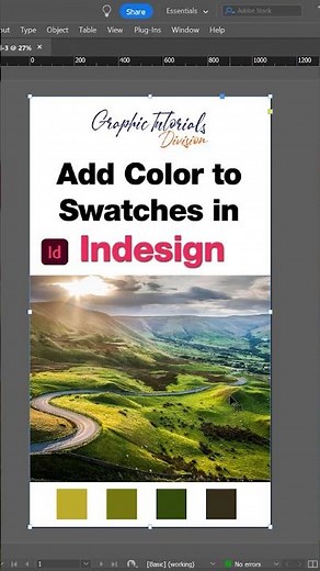 Add Color to Swatches in Indesign l #shorts