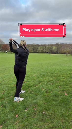 Play a short par 5 with me ⛳️ #golf #golfer #girlswhogolf #beginnergolfer #girlgolfer