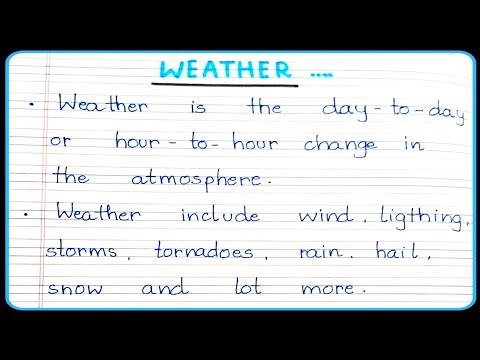 10 lines essay on weather | Weather par nibandh | Paragraph writing on Whether in english ||