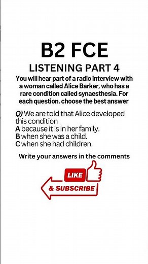 B2 First Preparation (FCE) Listening Practice Test Part 4, Real Exam Simulation #b2first #b2english