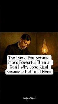 The Day a Pen Became More Powerful Than a Gun | Why Jose Rizal Became a National Hero #history