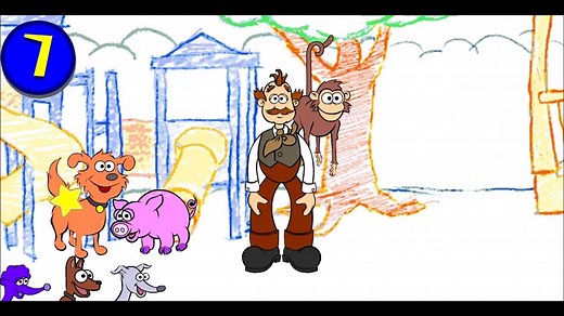 WALKING THE DOGS! Learn to Count with Mr. Noodle / Sesame Street Learning Games for Kids Toddlers