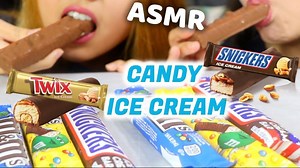 2.6K views · 120 reactions | ASMR EATING CANDY ICE CREAM BARS (TWIX, SNICKERS, M&M'S) -CRUNCHY EATING SOUNDS- MUKBANG. | Kim&Liz ASMR | Facebook