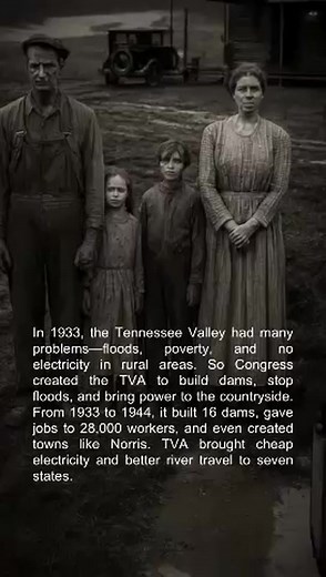 A poor, flooded valley changed when the TVA brought dams, jobs, and cheap power to seven states. #HistoryFacts #TVA #America1930s #PoweringTheSouth #StoryReel | Once Upon A Time