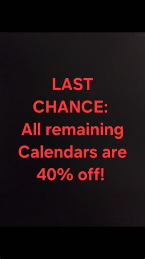 Big News! All remaining in-store calendars are now **40% OFF** starting today! Don’t miss out on the perfect calendar to brighten up your year. Act fast before your favorite one is gone! #Sale #Calendars #Discount #ShopLocal #InStoreOnly LimitedTimeOffer ActFast NewYearNewYou CalendarSale | The Family Book Shop