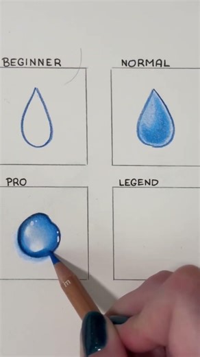 How to Draw Water Drop On Different Levels #coloredpencil #coloring #howtodraw #drawingtutorial