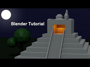Blender 2 8 - Pyramid at night, make a low poly pyramid scene. blender tutorial beginner