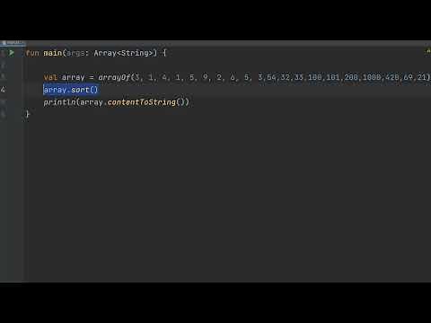 How to Sort an Array In Kotlin (Ascending and Descending Order)