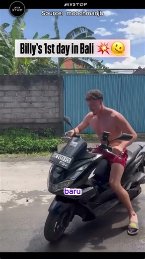 After just one day in Bali, this foreigner immediately smelled asphalt #viral #reaction #foreigne...