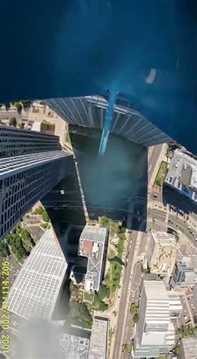 Epic Water Slide Launch from Skyscraper!