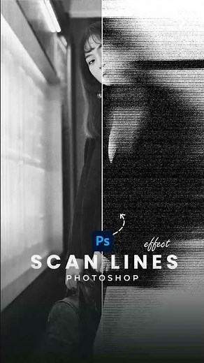 Scan Lines Effect in Photoshop Tutorial...