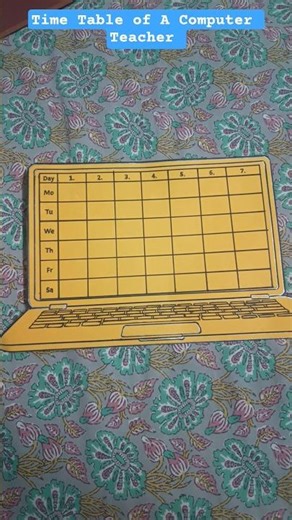 How to Make a Beautiful Time Table Chart | School Board Decoration | finished product #shorts