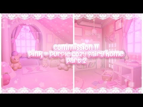 🍥 • Pink + Purple Cozy Fairy Home Speedbuild {Part 2} ☆(COMMISSION) | Roblox Adopt Me!