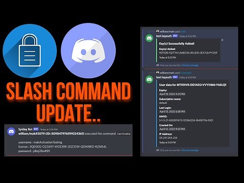 KeyAuth Discord Bot Update, slash commands and configuration save