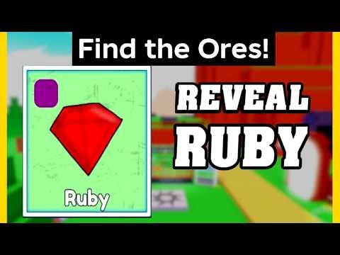 Reveal RUBY BADGED in Find The Ores Walkthrough ⭐ -Roblox-
